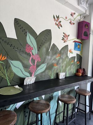 Colourful interior   at Chévere in Siargao