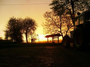 Sunset at the ranch at Appaloosa-Ranch in Vodice