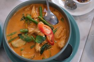 The red curry with Tofu Skin is a bombbbbbbn at Baan Ying - Dusit Suites Hotel in Bangkok