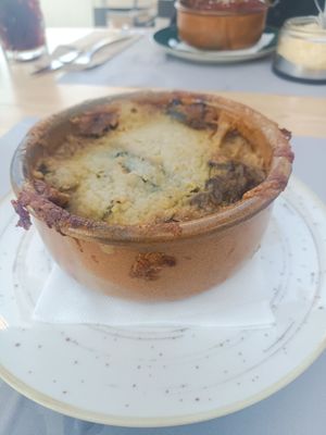 Vegan Moussaka at Day Night Restaurant  in Crete