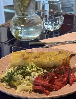 Lasagne  at FatCat Delikatessen in Bratislava