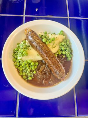 Fatcat bangers & mash  at FatCat Delikatessen in Bratislava