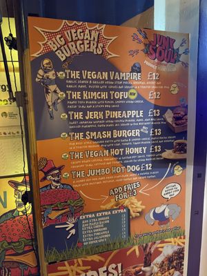 Their vegan mains  at JUNK SOUL York in York