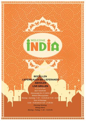 Menü at Welcome India in Wittlich