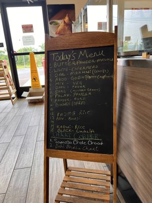 Chana Masala is always available even when it’s not written down on the chalkboard    at Daana Paani  in Mifflinville