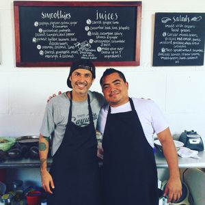 Chefs Matteo and Felix at Buddha's Garden in San Juan Del Sur