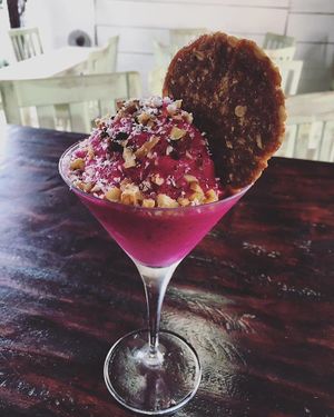 Pitaya Ice Cream at Buddha's Garden in San Juan Del Sur