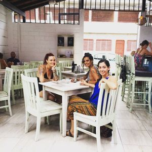 customers at Buddha's Garden in San Juan Del Sur