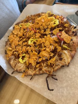 Doritos Taco vegan pizzaa  at Pizza Uncommon  in Westfield