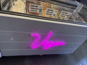 Three types of vegan ice creamm  at Pizza Uncommon  in Westfield