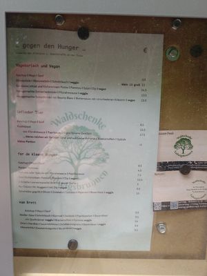 Karte vor der Schenke at Wanderhütte Waldschenke Ludwigsbrunnen in Neustadt