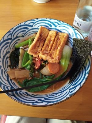 Spicy veggie tofu miso ramen at Suki Ramen Sapporo - Barcelona in Barcelona