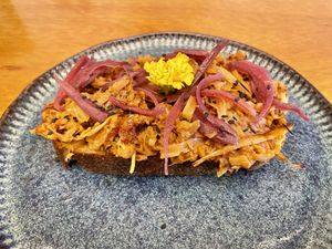 jack toast  at Tula Café & Bistro in Rio De Janeiro