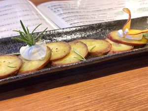 Frozen roasted sweet potatoes at Vege Table in Mishima