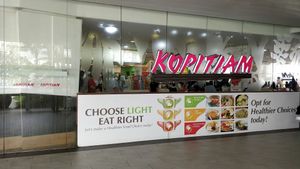 At stall 8 of kopitiam food court at Eight Immortals Vegetarian 八仙素食园 - NUH in West Singapore