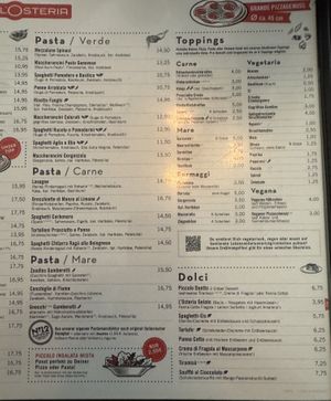 Menu 2/2.  at L'Osteria in Greifswald