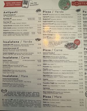 Menu 1/2.  at L'Osteria in Greifswald