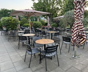 Outside seating.  at L'Osteria in Greifswald
