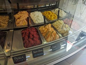 Vegan fruit flavors at Gelateria Santa Maria Novella in Florence