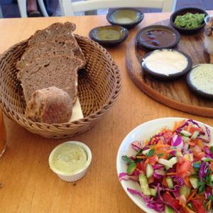 Vegan Breakfast part 1 at Cafe Louise - Rothschild in Tel Aviv