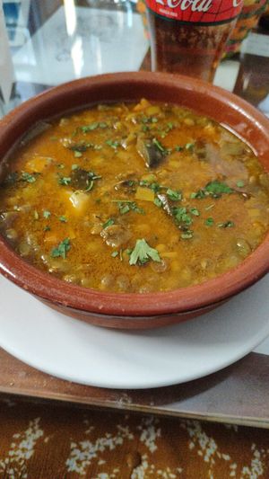 Potaje de lentejas con verduras at Bar Casa Paca in Sevilla