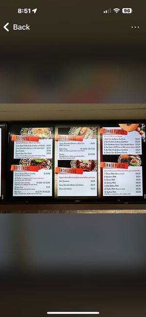 Menu  at Rancho Viejo in San Diego