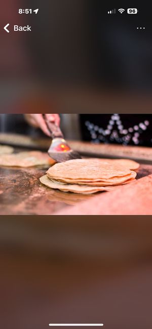 Fresh tortillas  at Rancho Viejo in San Diego