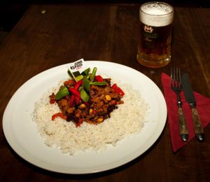 chili sin carne at Junk Food Cafe in Brno