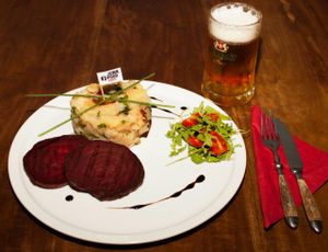 Beetroot steak at Junk Food Cafe in Brno
