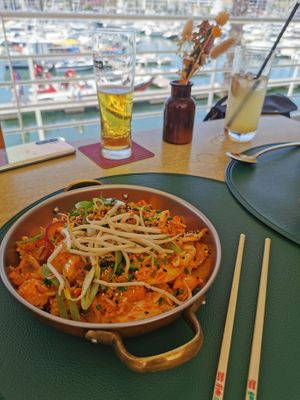 Fried rice with kimchi at Wok On Waves Pan-Asian Kitchen & Bar in Lagos