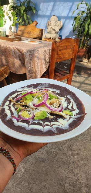 Crema tarazca at Ganesha Restaurante Vegetariano in Cuautla