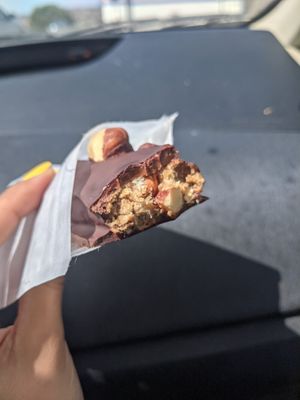 Hazelnut chocolate bar at New Earth Health Cafe in Grover Beach