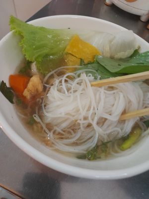 25.000 Dong for my tasty vegan food at Bánh mì chay Khai Tâm in Ho Chi Minh City