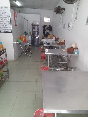 Inside seating at Bánh mì chay Khai Tâm in Ho Chi Minh City