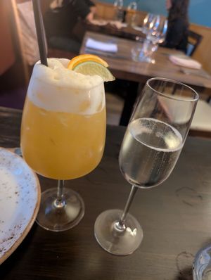 Prosecco and fruit twist at Taisteal in Edinburgh