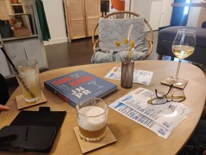 Yummy cocktails and white wine :) at Déjà Bu in Paris