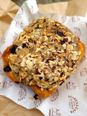 Hazelnut Pain Au Chocolat at Reubens Coffee House  in Bangor