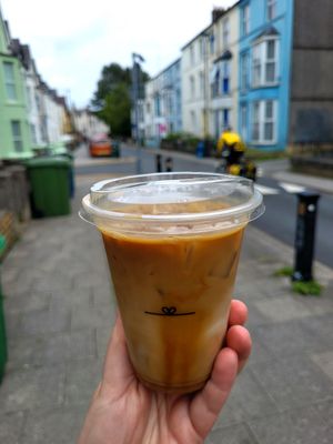 Iced Coffee (Oat Milk) at Reubens Coffee House  in Bangor