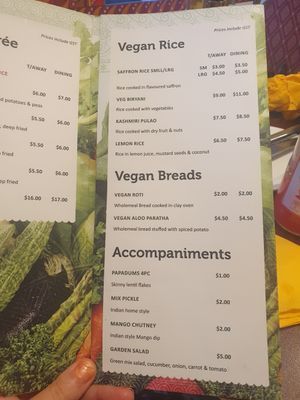 Accompaniments at Food O'Clock Cafe in Bendigo