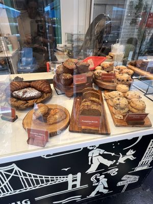 Carrot muffins, pumpkin cake, tahini chunks   at Copper Mug Coffee in New York City