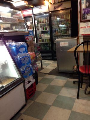 Beverage cooler at D C Cafe in Washington