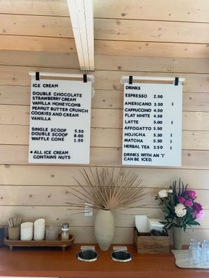 Menu  at Folia in Galiano Island