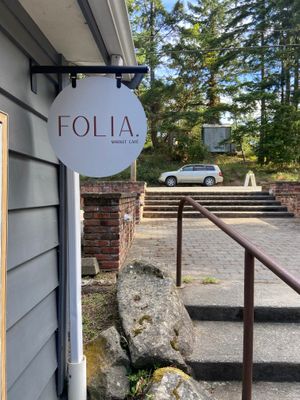 Outside  at Folia in Galiano Island