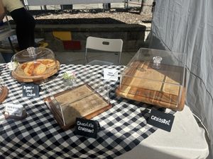 The vegan croissants sell out fast!   at Maidu Farmers Market  in Roseville