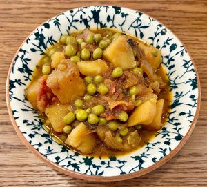 Aloo muttar  at Aqua Restaurant & Bar in Dubai