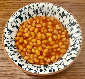 Baked beans at Aqua Restaurant & Bar in Dubai