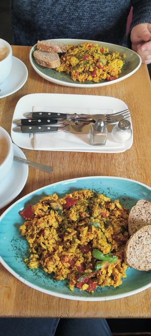 The scrumbled Omelette at Cafe Josefina in Munich