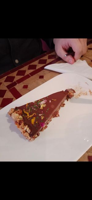 Vegan chocolate cake at Cafe Josefina in Munich