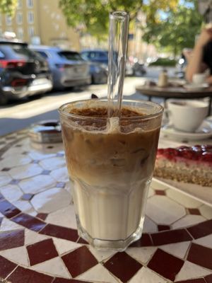 Iced coffee  at Cafe Josefina in Munich