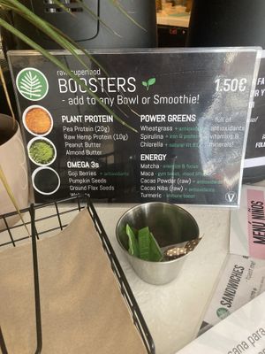 Menu  at Plant Shack in Denia